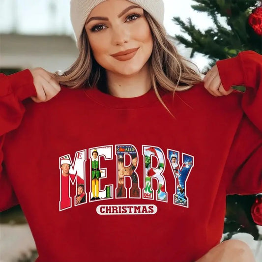 MERRY Christmas 90s Movies Shirt, Merry Christmas Sweatshirt, Embrace The Festive Spirit With A Christmas Shirt...