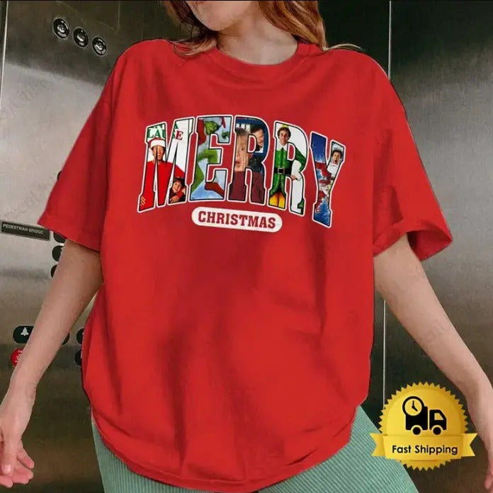 MERRY Christmas 90s Movies T-Shirt, Christmas Shirt Hoodie, Sweatshirt | WearSparks.com