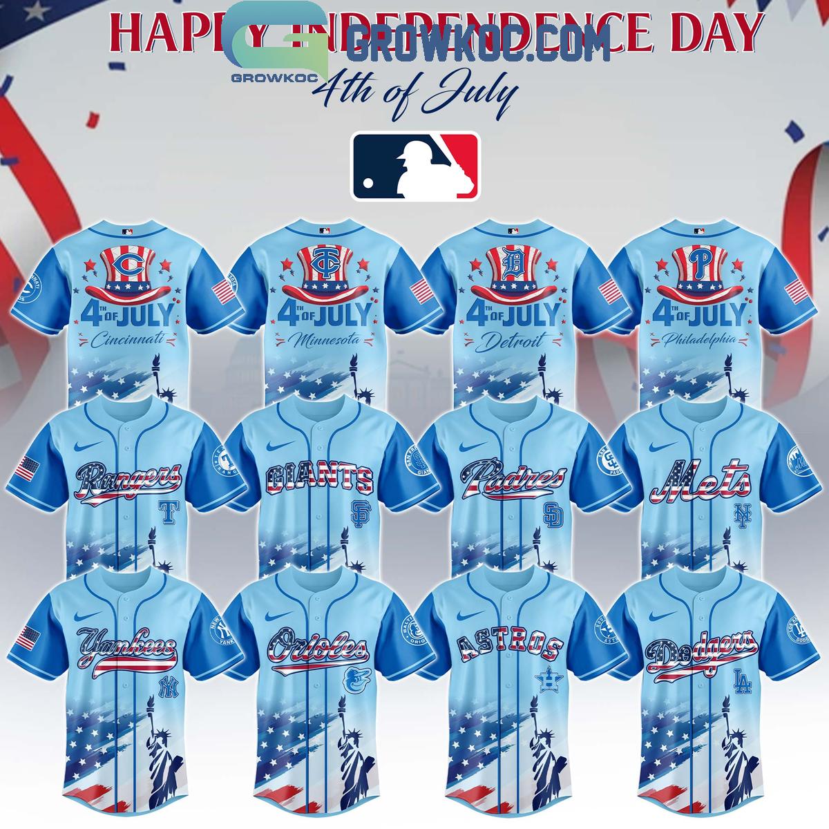 MLB Happy Independence Day 4th Of July Baseball Jersey