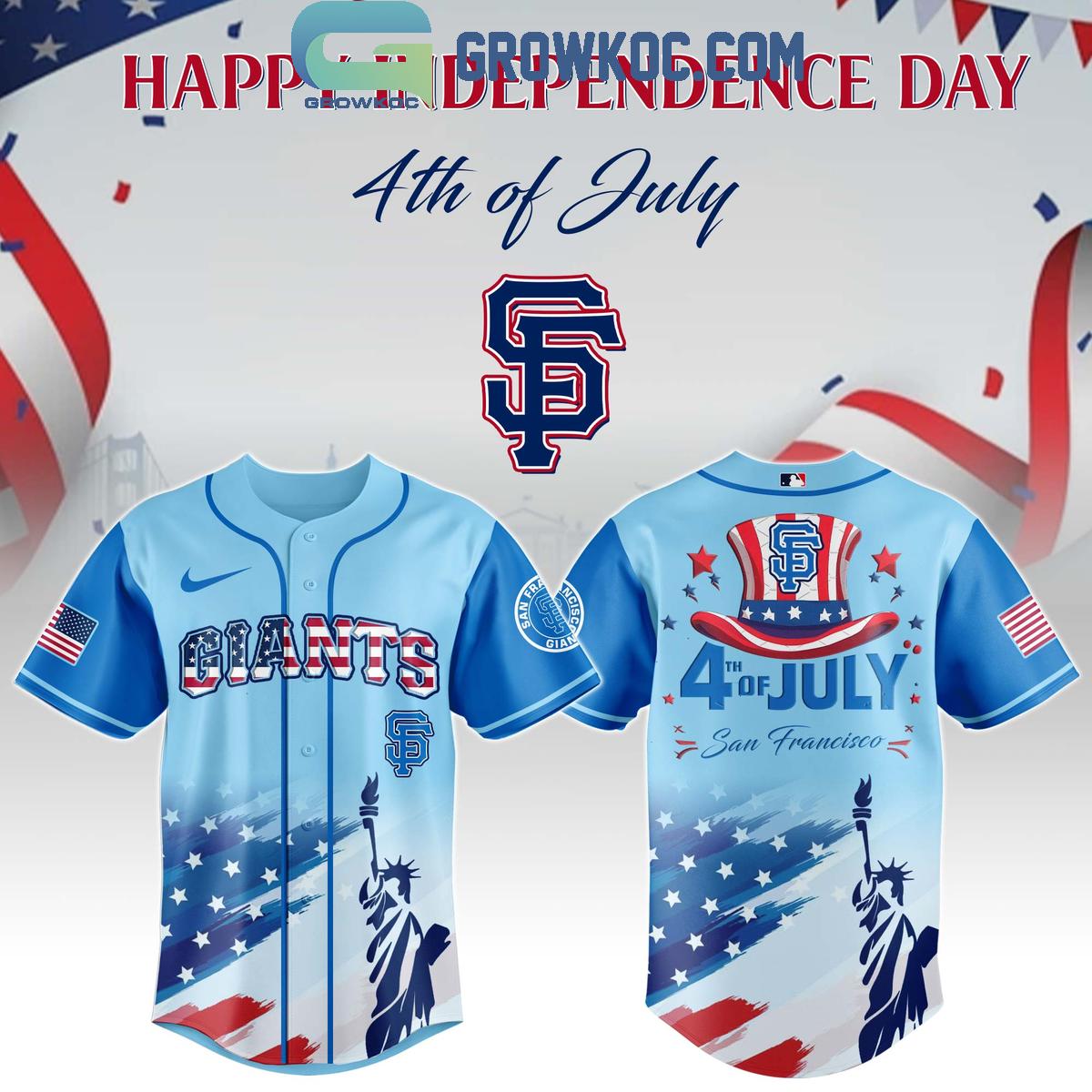 MLB Happy Independence Day 4th Of July Baseball Jersey