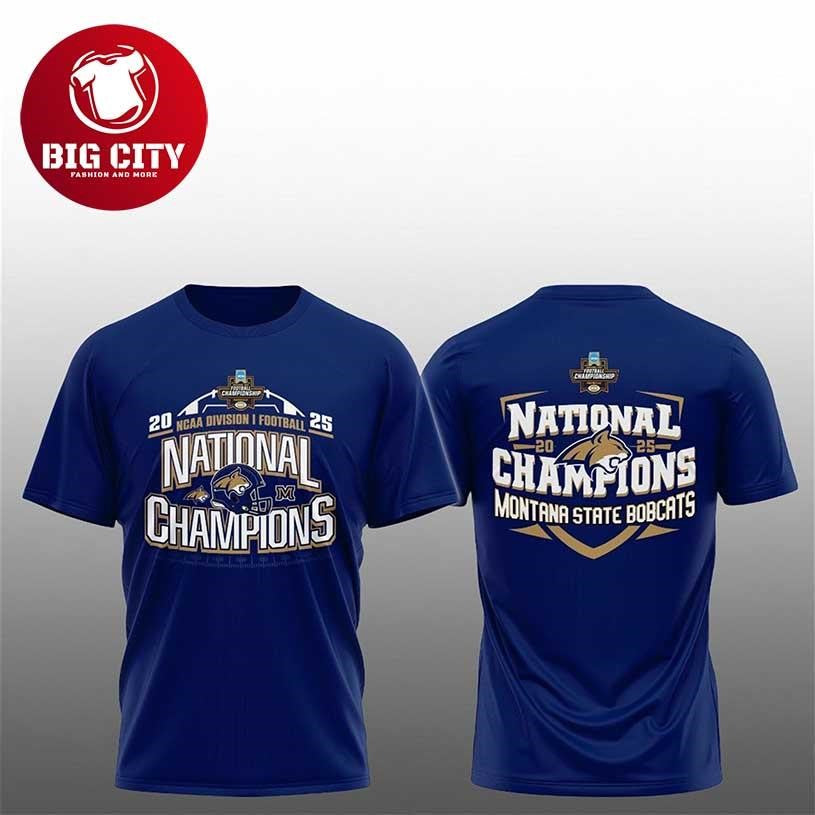MSU Bobcats 2025 FCS Football National Champions Two Sided Shirt