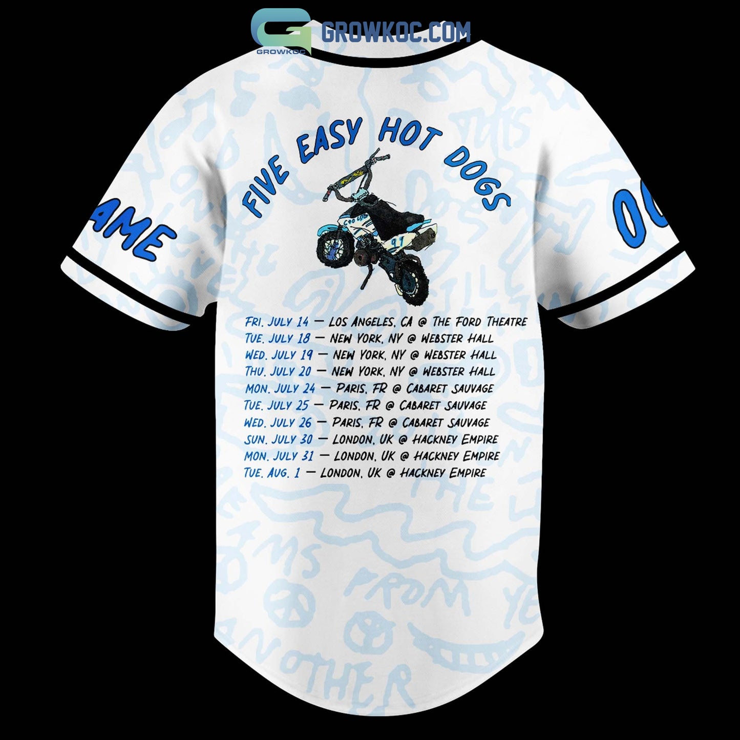 Mac Demarco Five Easy Hot Dogs Personalized Baseball Jersey