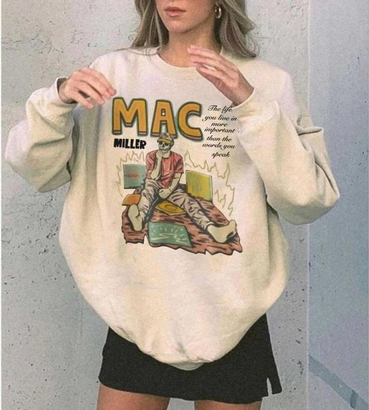 Mac M Vintage 90s Sweatshirt, Vintage Rap Sweatshirt, Mac Self Care Sweatshirt, Mac Swimming Sweatshirt T-Shirts, Hoodie