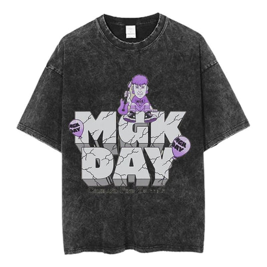 Machine Gun Kelly MGK Day Graphic Tee, Funny Cartoon Concert Shirt, Rock Music Streetwear, Unisex Menswear Womenswear Top...
