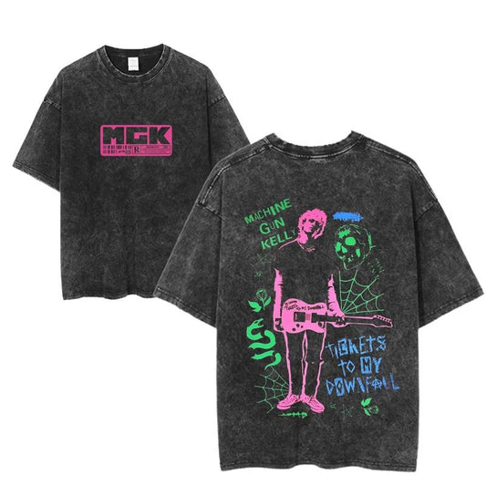 Machine Gun Kelly Tickets To My Downfall Graphic Tee, MGK Tour Shirt, Pop Punk Album Merch, Retro Rock T-Shirt, Unisex...