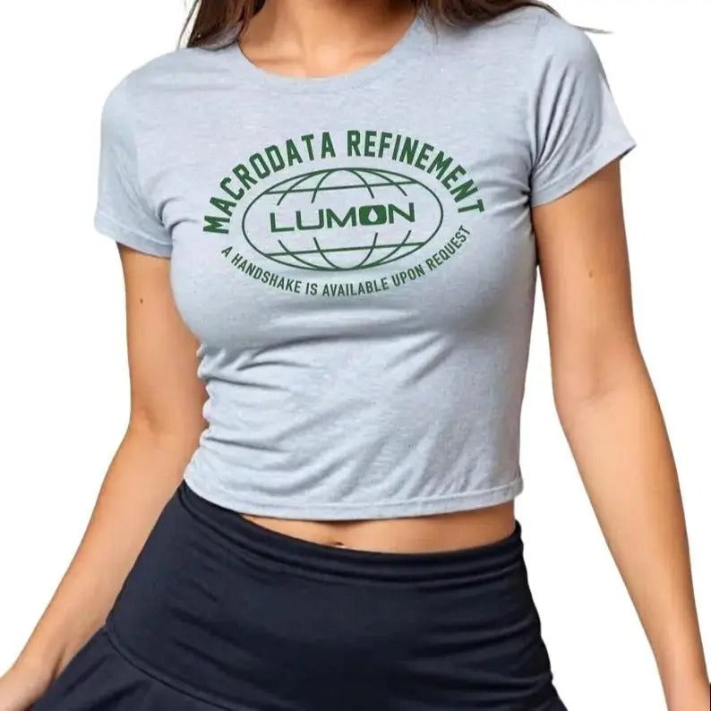 Macrodata Refinement Baby Tee; Lumon,Lumon Industries Inspired Baby Tee Hoodie, Sweatshirt | WearSparks.com