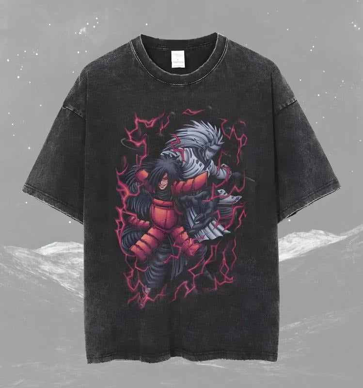 Madara Shirt  Anime Graphic T-Shirt  Streetwear Relax Fit Retro Washed Top  Unisex TopWashed  Unisex Top  Vintage T-Shirt...