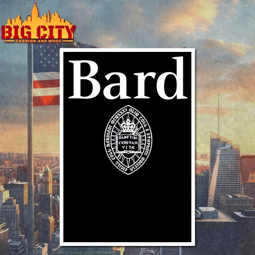 Mads Campbell Wearing Bard College Logo shirt