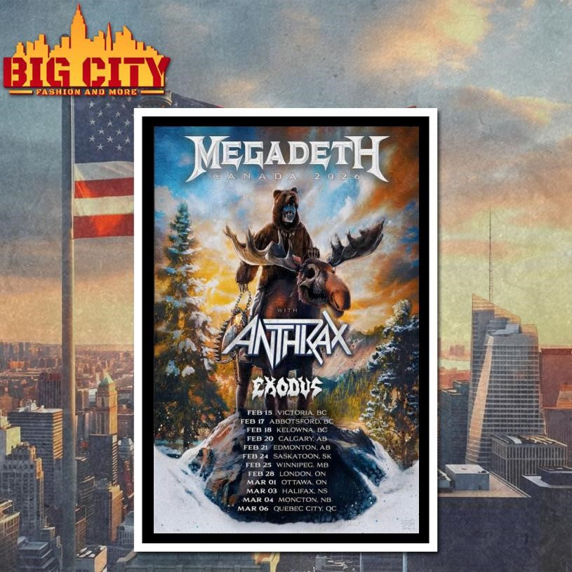 Magadeth X Anthrax Tour Canada 2026 Poster shirt