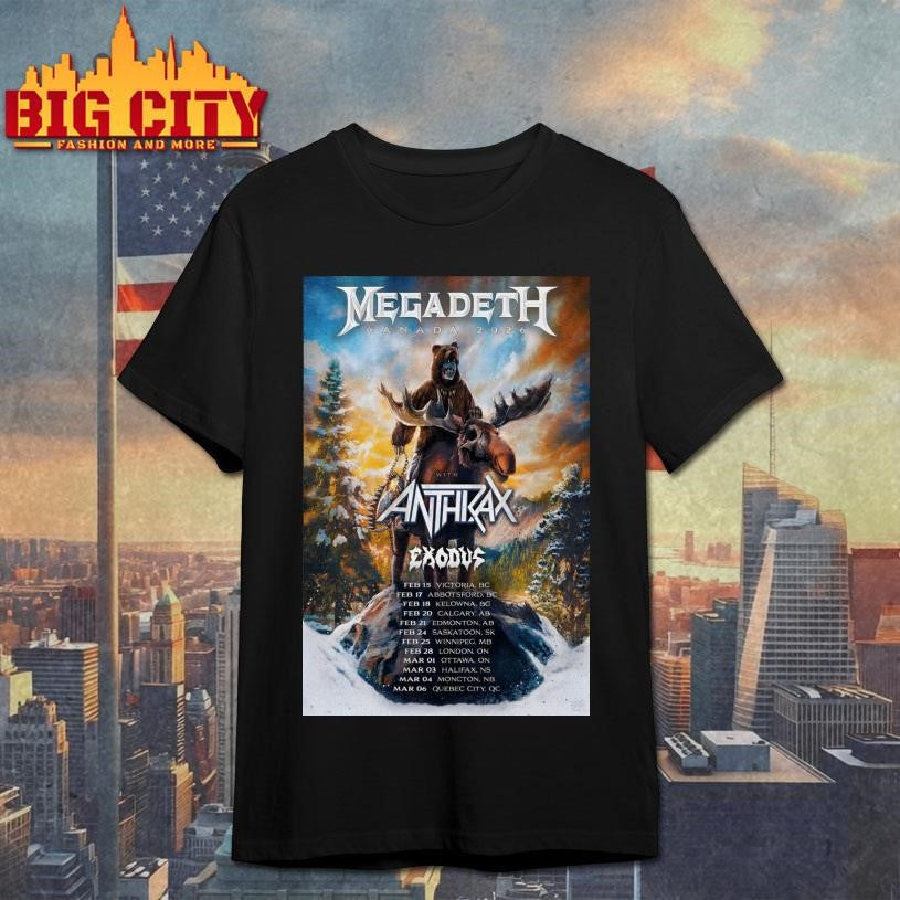 Magadeth X Anthrax Tour Canada 2026 Poster shirt