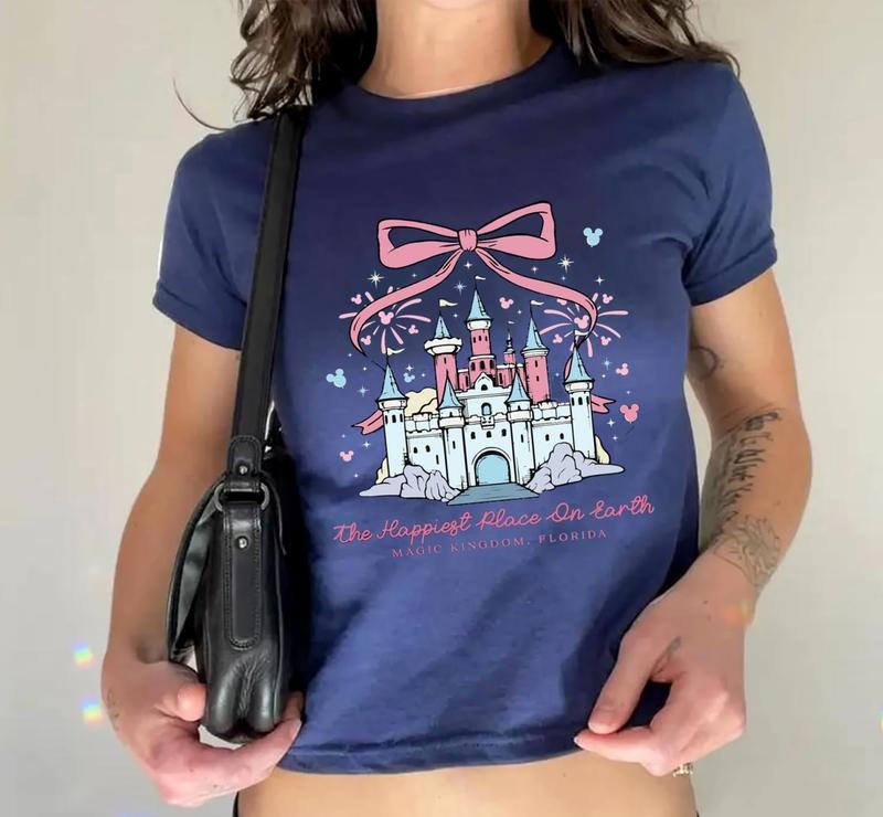 Magic Castle Baby Tee, Coquette Magic Kingdom Baby Tee, The Happiest Place On Earth T-Shirt, Girl Trip Baby Tee Hoodie,...