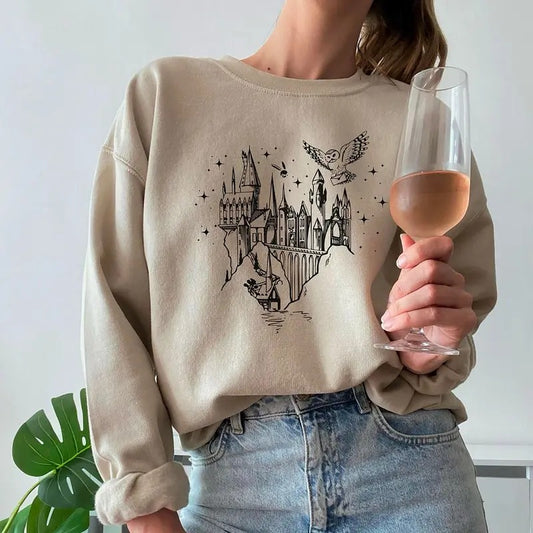 Magic Castle Book Sweatshirt, Book Lover Shirt, Wizard Book Sweatshirt, Book Merch, Booknerd, Bookish Gift for Bookworm,...