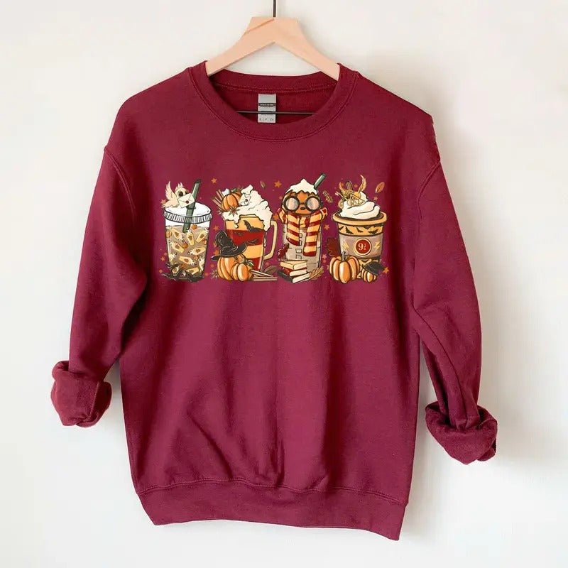 Magical Gryf Fall coffee T-shirt, Wizard Pumpkin Sweatshirt pumpkin spice sweatshirt, HP Sweatshirt, Sweater weather...