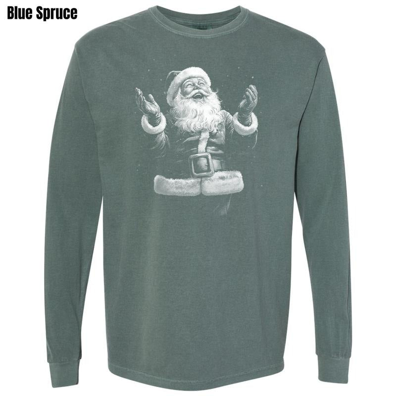Magical Santa Comfort Colors Long Sleeve T-Shirt 'NLB' Hoodie, Sweatshirt | WearSparks.com