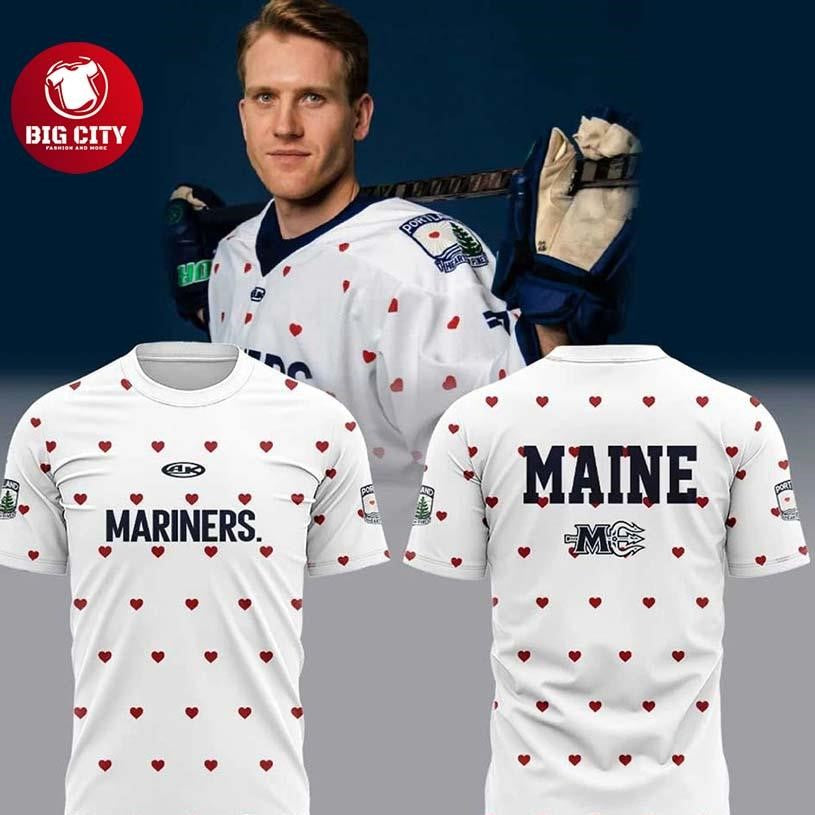 Maine Mariners Portland Hearts of Pine Limited Edition Two Sided Shirt