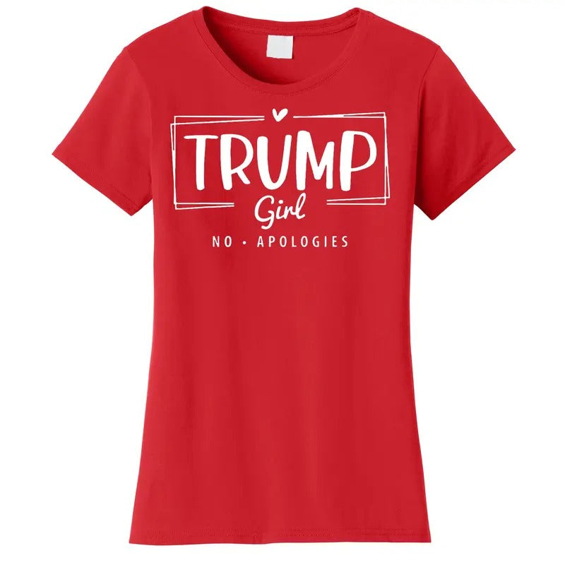 Make a Bold Statement with Trump Girl No Apologies Election 2024 Women's T-Shirt Hoodie, Sweatshirt | WearSparks.com