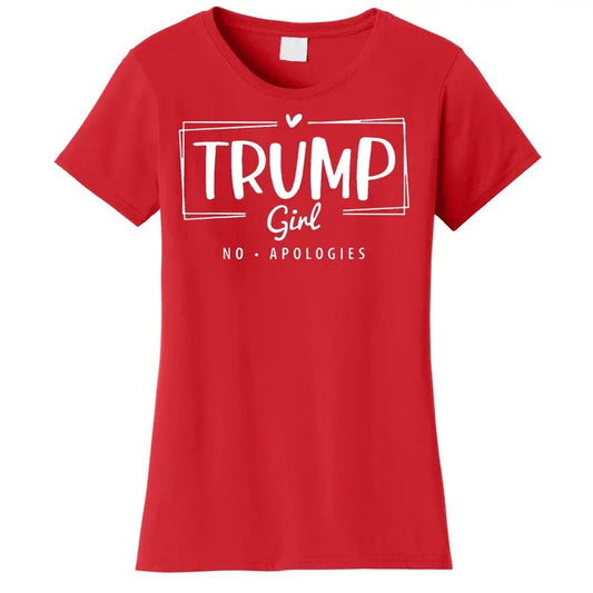Make a Bold Statement with Trump Girl No Apologies Election 2024 Women's T-Shirt Hoodie, Sweatshirt | WearSparks.com