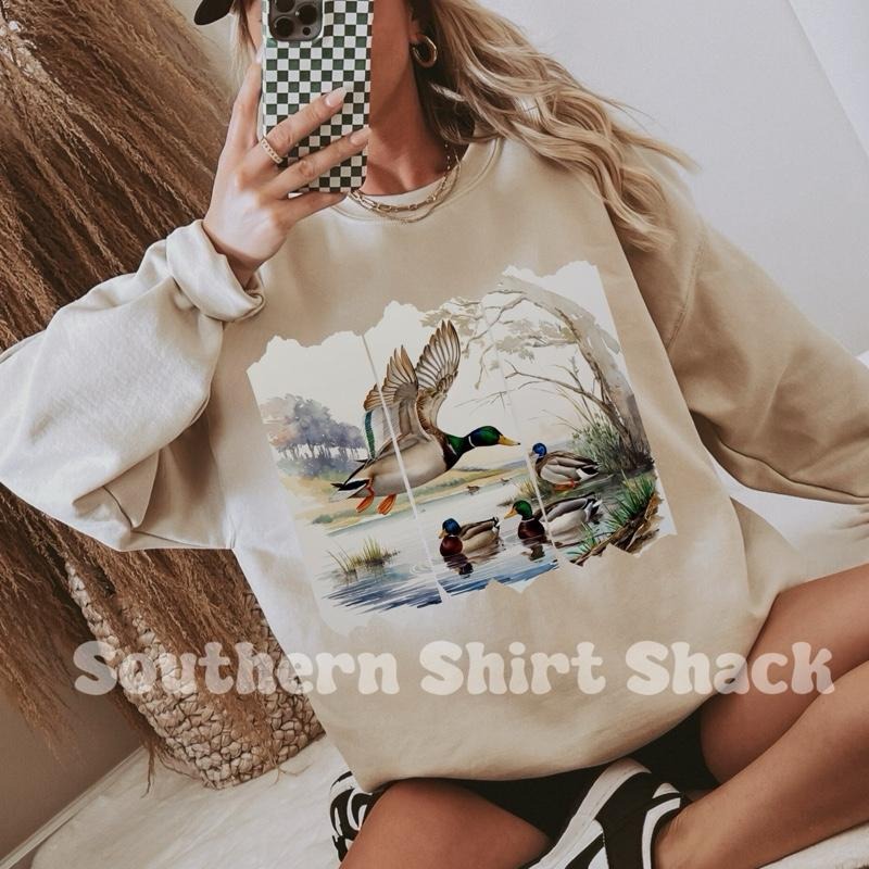 Mallard Duck Scene sweatshirt | Duck Season sweatshirt | Hunting Season sweatshirt | Sand Sweatshirt T-Shirts, Hoodie
