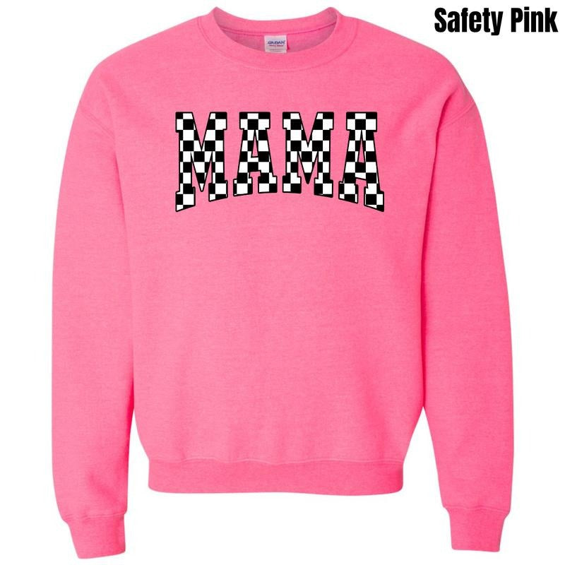Mama Black Checker Sweatshirt T-Shirts, Hoodie | WearSparks.com