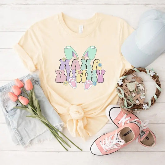 Mama Bunny Tee, Bunny Shirt, Mama Bunny Baby Shirt, Easter Outfit, Easter Mom Shirt, Mama Bunny Tee, Pregnancy...