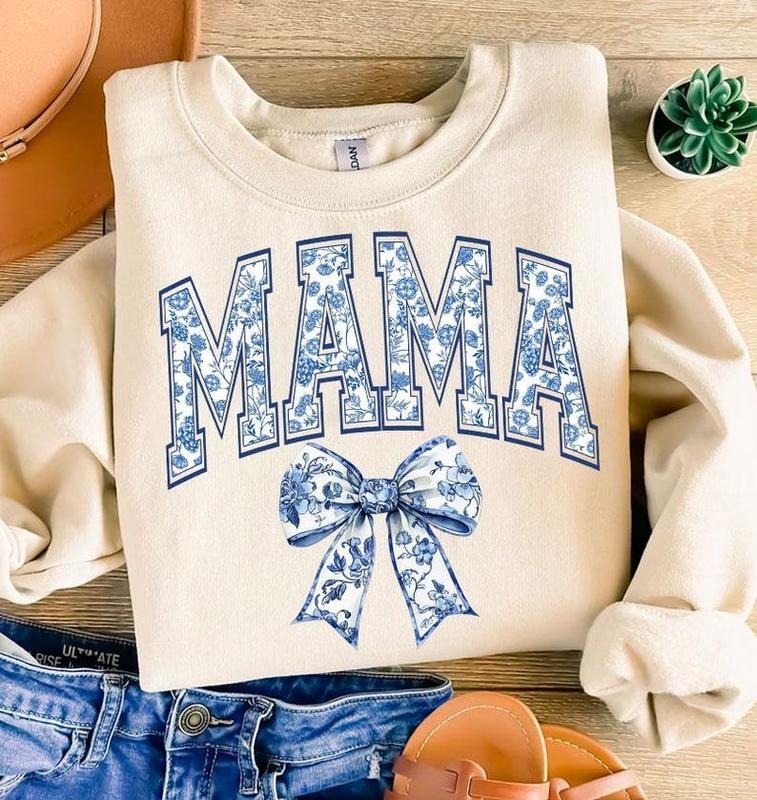 Mama Chinoiserie Coquette Shirt-sweatshirt-hoodie, Mama Coquette Bow tshirt, Mama Varsity Shirt Womenswear | WearSparks.com