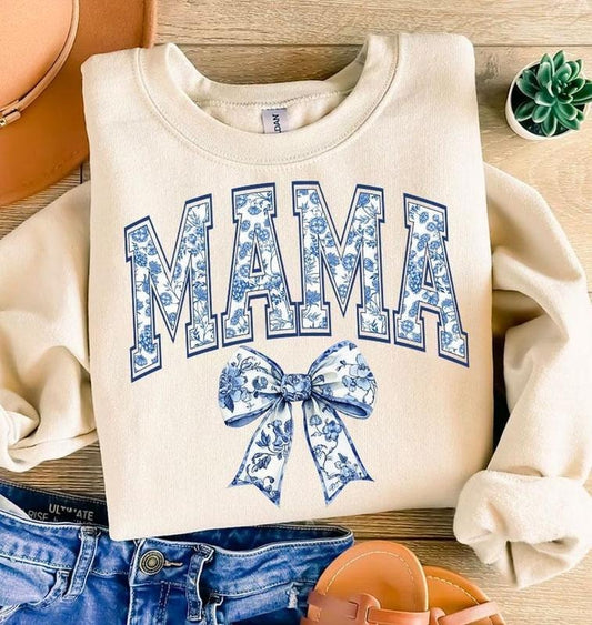 Mama Chinoiserie Coquette Shirt-sweatshirt-hoodie, Mama Coquette Bow tshirt, Mama Varsity Shirt Womenswear | WearSparks.com