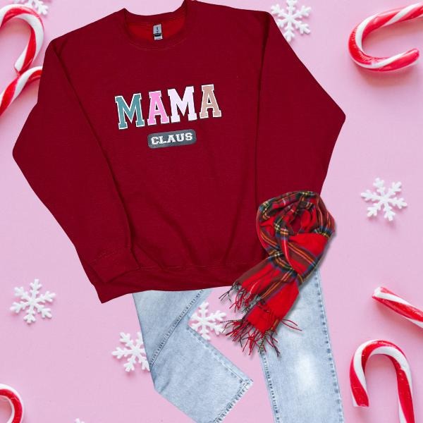 Mama Claus Cherry Red Crewneck Sweater Soft Unizex fit T-Shirts, Hoodie, Sweatshirt | WearSparks.com
