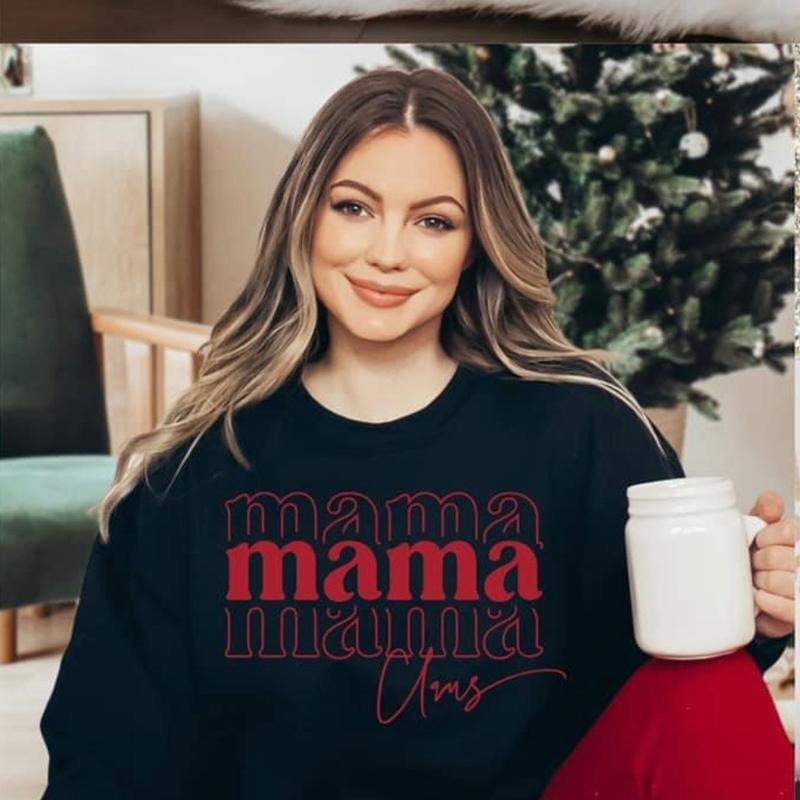 Mama Claus Crewneck Sweatshirt Casual Womenswear T-Shirts, Hoodie | WearSparks.com