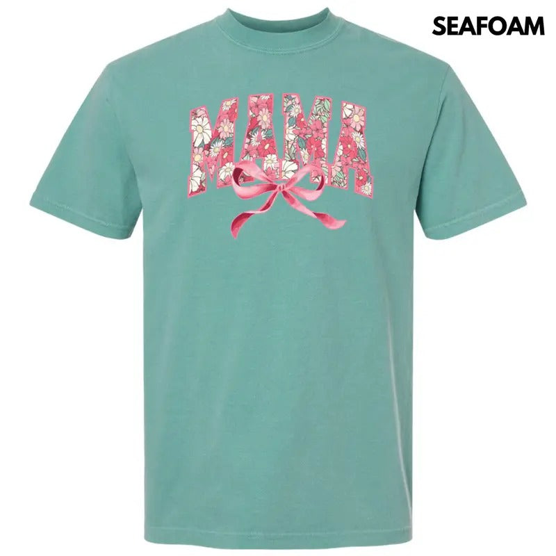 Mama Floral Coquette Comfort Colors T-Shirt Hoodie, Sweatshirt | WearSparks.com