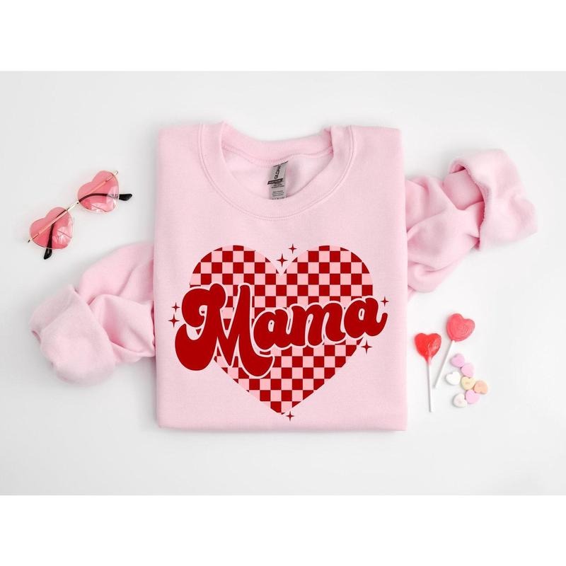 Mama Heart Sweatshirt, Valentines Day Shirt, Mama Valentine Shirt, Mama Shirt, Love Shirt, Cute Valentines Shirt,...