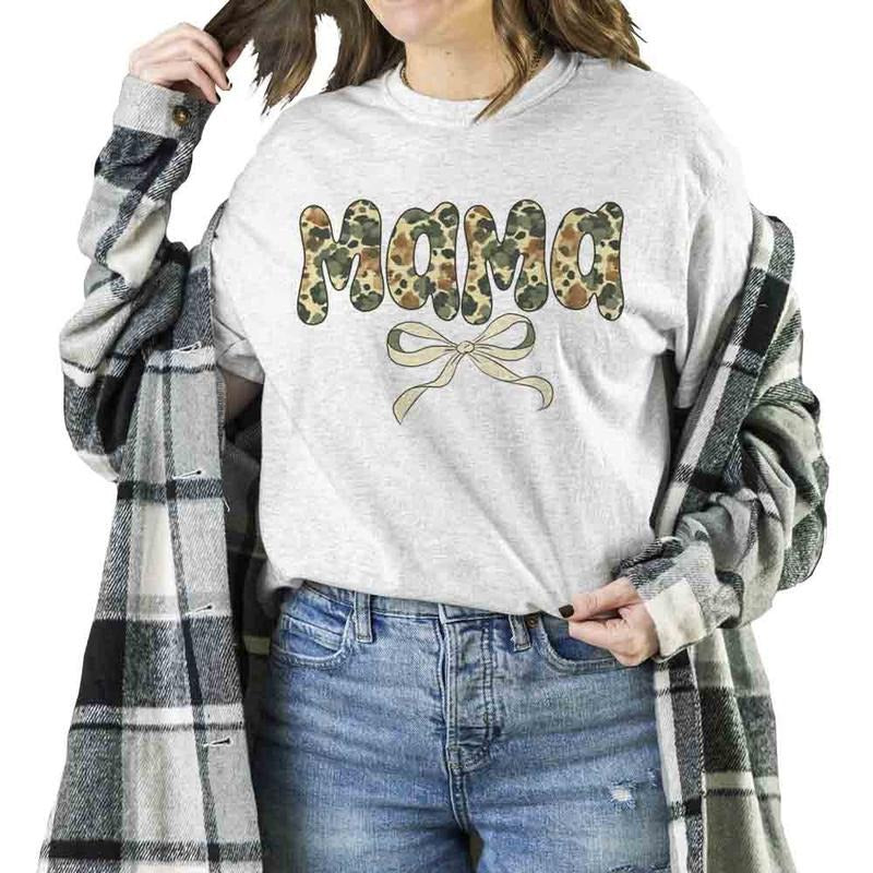 Mama Preppy Duck Camo Unisex T-shirt Sweatshirt Hoodie camouflage coquette Boho Cotton | WearSparks.com