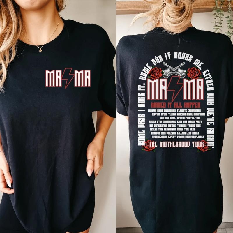 Mama Rock Shirt, Mama Tour Shirt, Funny Motherhood Shirt, Mothers Day Gift, Cool Trendy Mom Gifts, Mama T-Shirt Hoodie,...