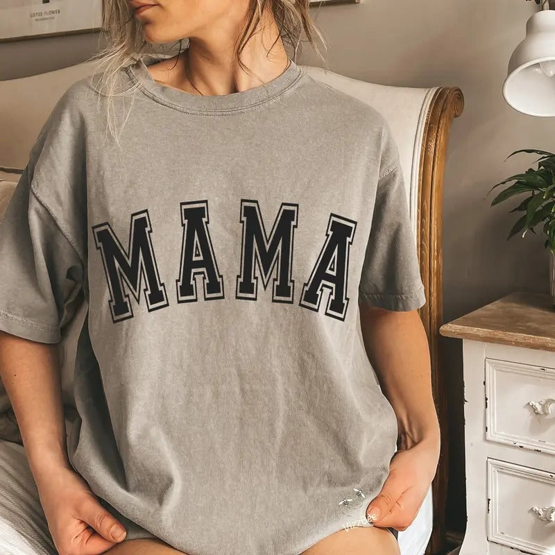 Mama Shirt, Mama T-shirt, Retro Boho Mama Shirt, Gift for Mom, Baby Shower Gift, Mom Shirt Top Womenswear Hoodie, Sweatshirt