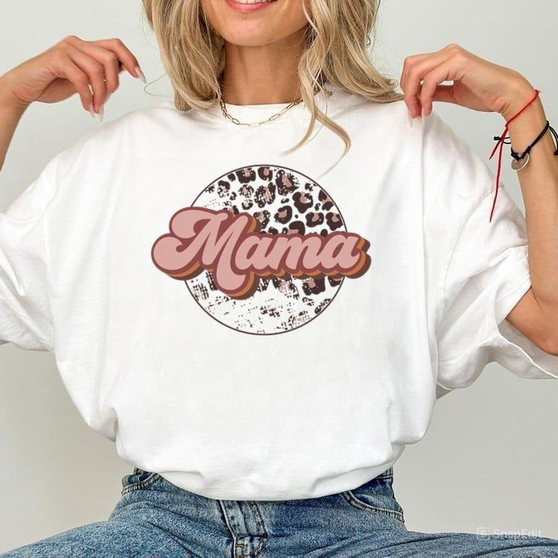 Mama Shirt, Mom Leopard Shirt, Mothers Day Shirt, Mom Life Shirt, Cute Mom Shirt, Cute Mom Gift, Mothers Day Gift, New...