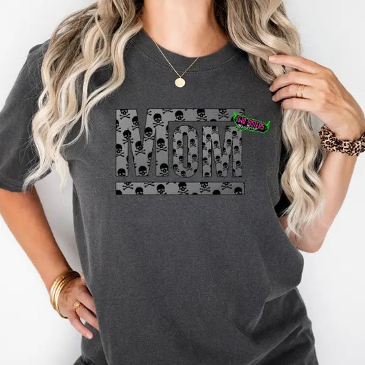 Mama Skull & Cross TShirt | Dark Edgy Vibes | Grunge Aesthetic Top | Alt Fashion Lovers | Cozy Streetwear Pullover...
