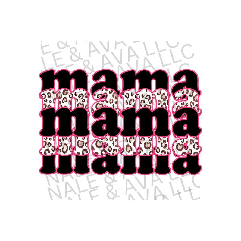 Mama Stacked DTF Transfer T-Shirts, Hoodie, Sweatshirt | WearSparks.com