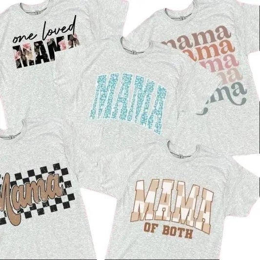 Mama designed Mystery Grey  T-Shirts and Crewnecks Comfortable  Top Womenswear graphic tees cute Fit Fitted Hoodie,...