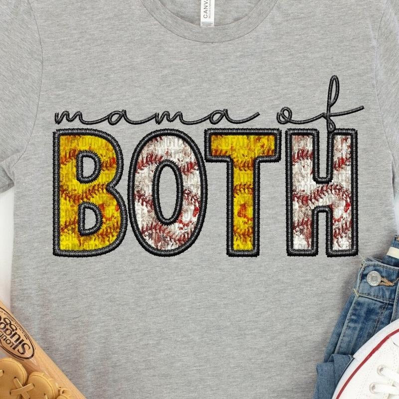 Mama of Both Faux Embroidery DTF Transfers - THIS IS NOT A SHIRT Hoodie, Sweatshirt | WearSparks.com