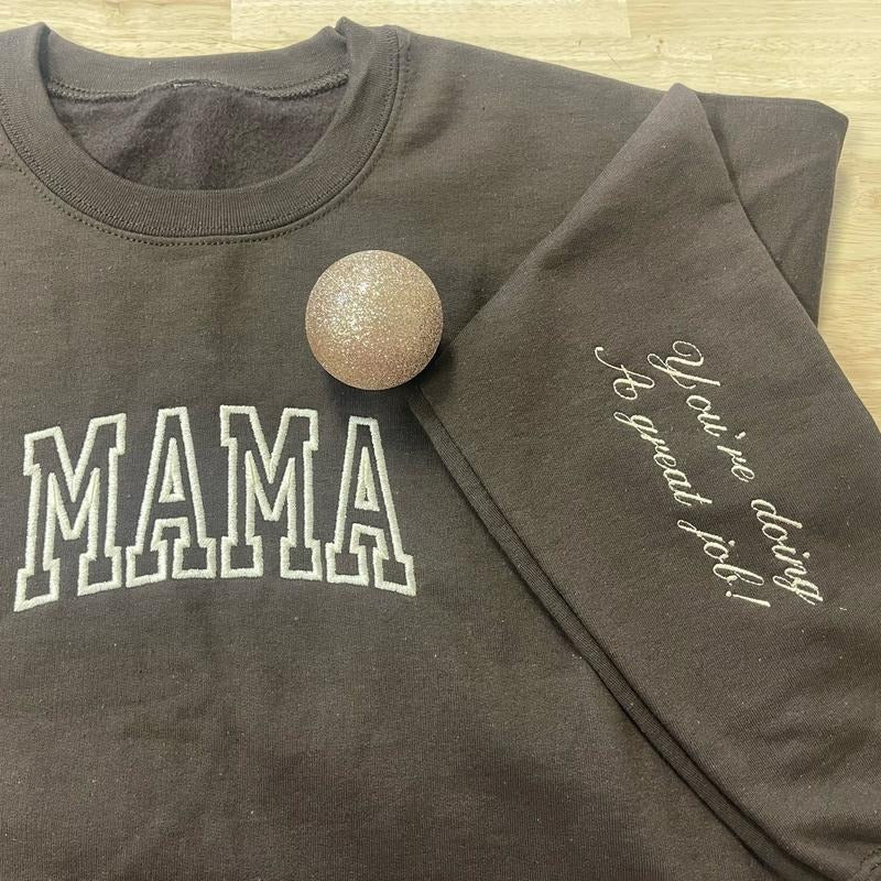 Mama sweatshirt sleeve detail T-Shirts, Hoodie | WearSparks.com
