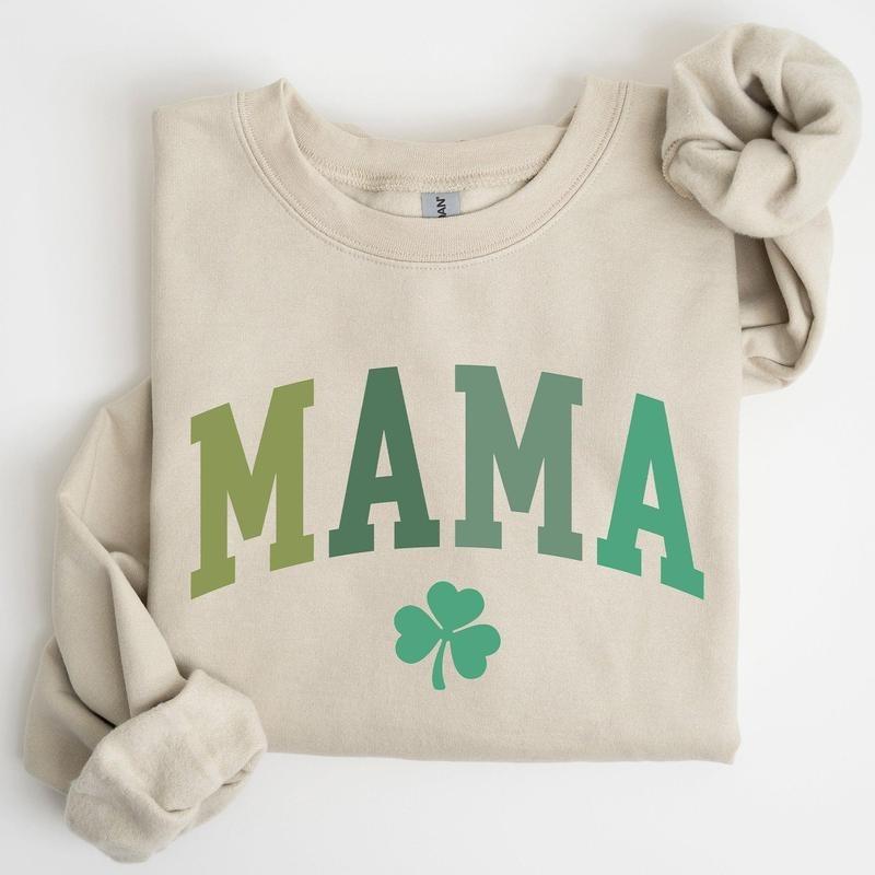 Mama, Shamrock, Collegiate, St Patrick's Day Sweatshirt T-Shirts, Hoodie | WearSparks.com