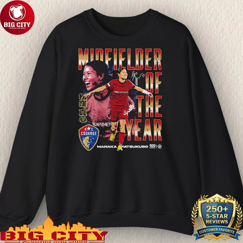 Manaka Matsukubo North Carolina Courage 2025 Midfielder Of The Year signature shirt