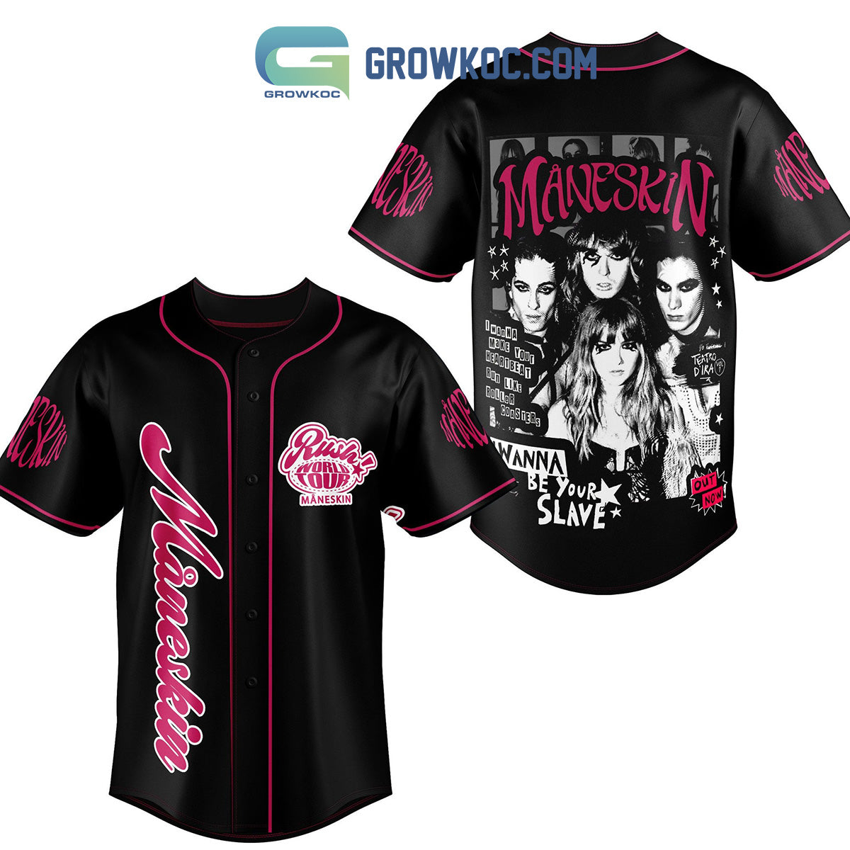 Maneskin Rush World Tour Baseball Jersey