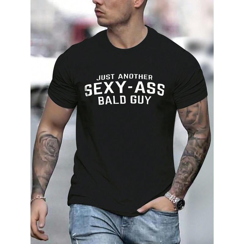 Manfinity Homme Men's Summer Slogan Printed Round-Neck Casual Short Sleeve T-Shirt Made in USA Hoodie, Sweatshirt