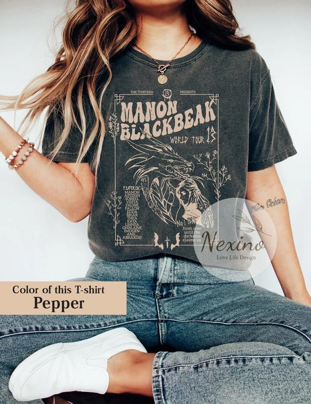 Manon Blackbeak Throne of Glass Shirt, Sarah J Maas tshirt, Merch Rowan, Rowan Whitethorn Crescent City Rhysand Ruhn...