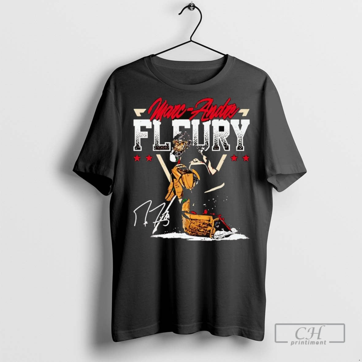 Marc Andre Fleury Minnesota Triangle Name T Shirts