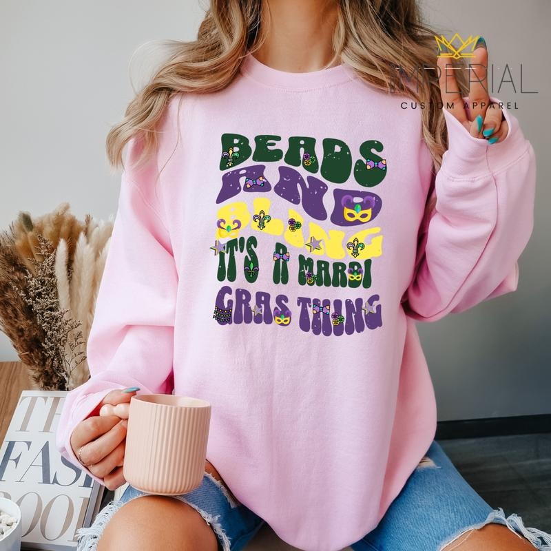 Mardi Gras Louisiana Sweatshirt, Mardi Gras 2024 Sweatshirt,  Mardi Sweatshirt, Louisiana Sweatshirtstyle{n002}2...