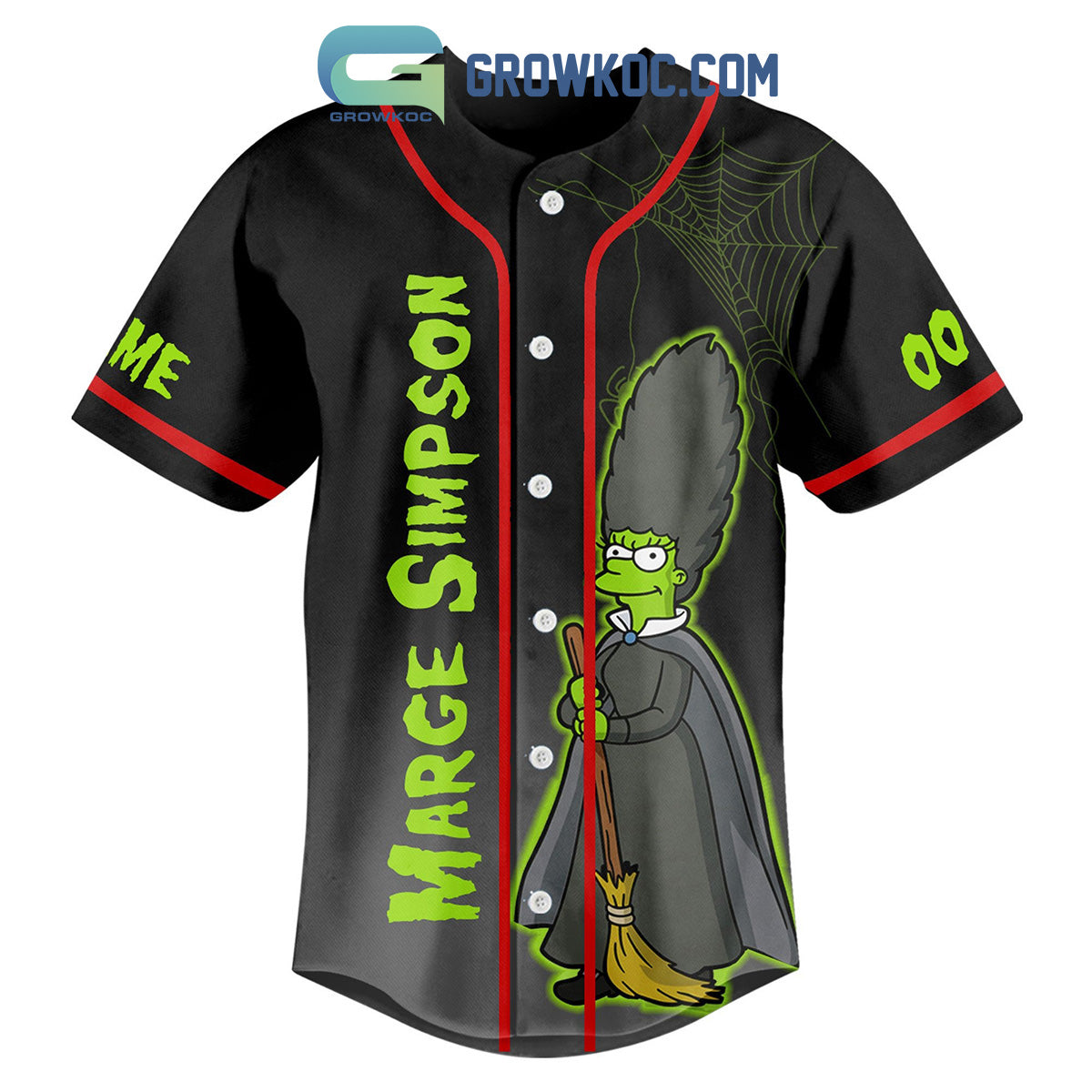Marge Simpson Momster The Simpsons Personalized Baseball Jersey
