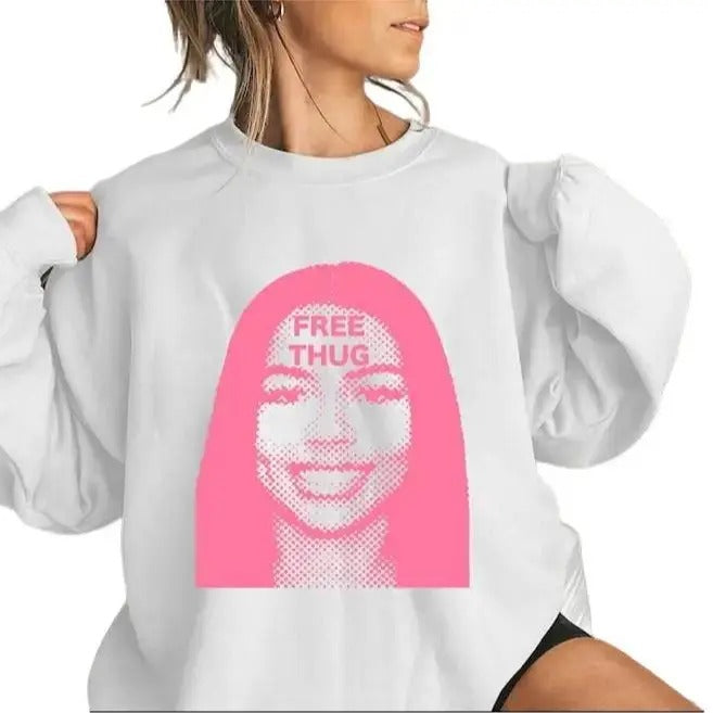 Mariah Pink Free Thug Tee Sweater - Bold Statement in Pink Hoodie, Sweatshirt | WearSparks.com