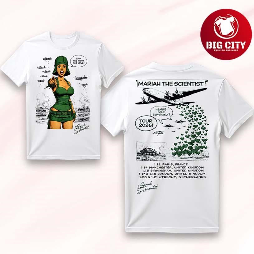Mariah The Scientist Tour Jan 2026 Two Sided Shirt
