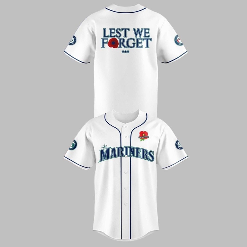 Mariners Lest We Forget Jersey 2025 - Grishko.com T-Shirts, Hoodie, Sweatshirt | WearSparks.com (Image 1)